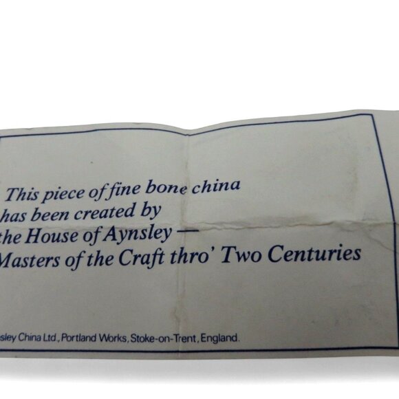 AYNSLEY PEMBROKE Hexagonal Small Vase Floral Bird England Vintage 3.5" - Picture 10 of 10